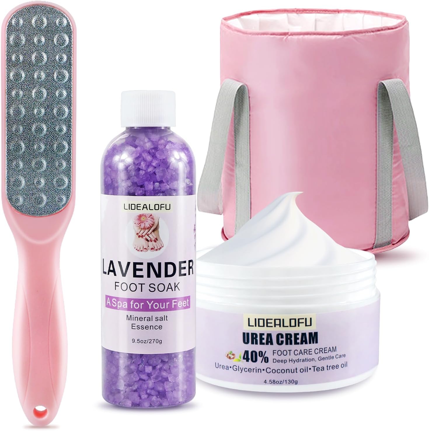 4 In 1 Foot Predicure Kit,Foot Soak Set,Foot Bath kit,with Collapsible Foot Soaking