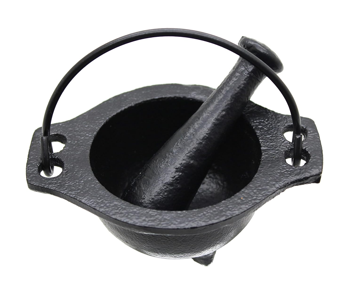 Cast Iron Cauldron Mortar and Pestle Set