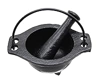 Vista 4 de Juego de mortero y mortero de caldero de hierro fundido