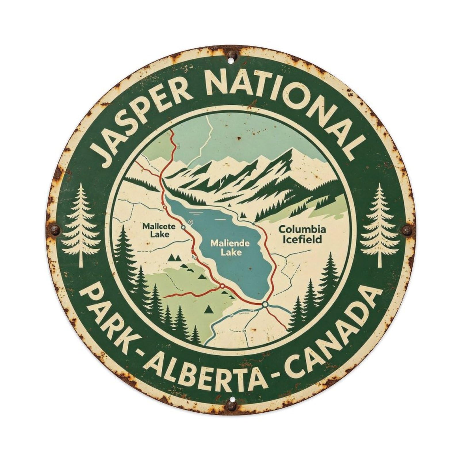 Jasper National Park Metal Tin Sign Plaque