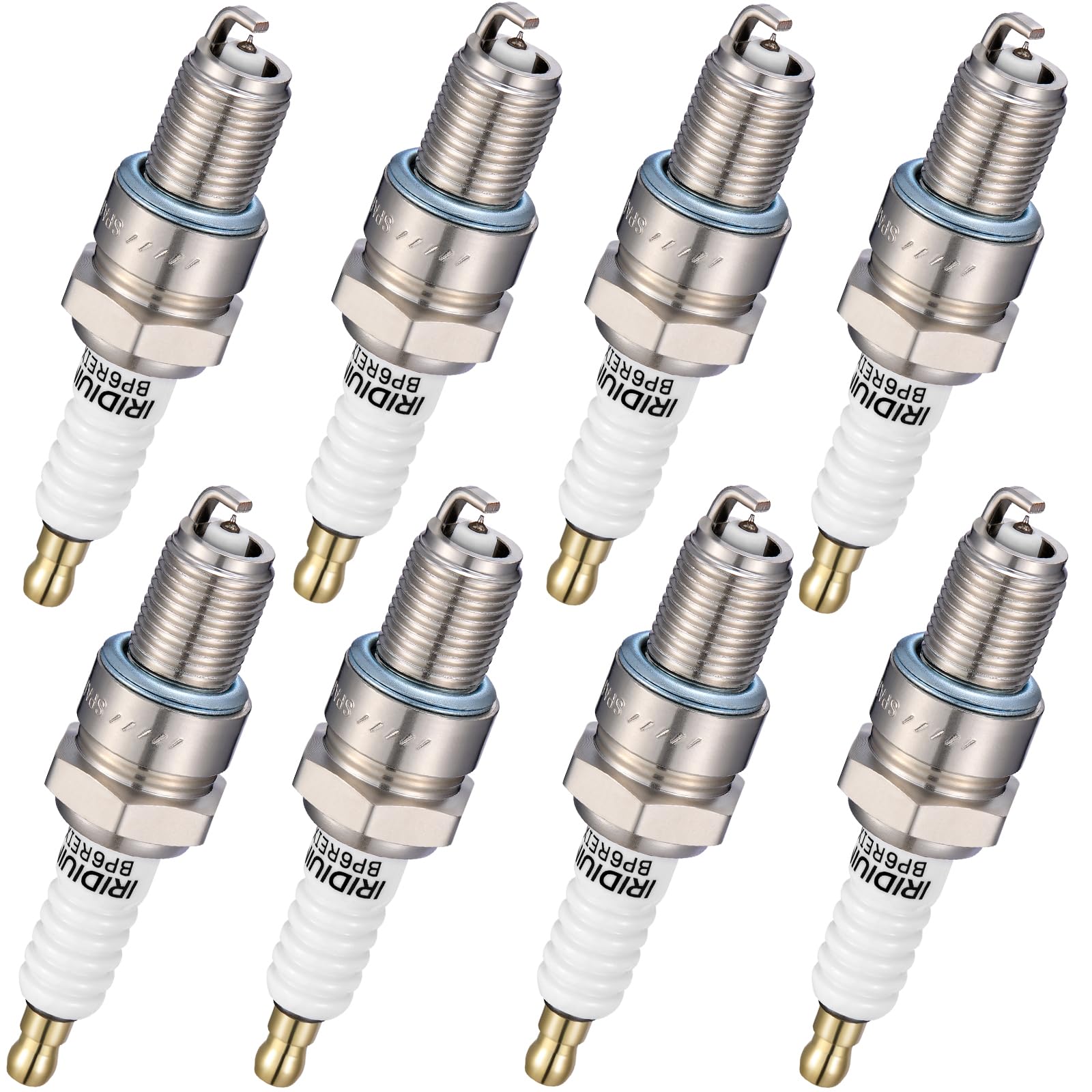 BDFHYK 6578 Iridium Spark Plugs Compatible with Cherokee 300 Special Calais Suburban Dart 2.0L 3.2L 5.0L L4 L6 V8 Replacement for BPR4ES Set of 8