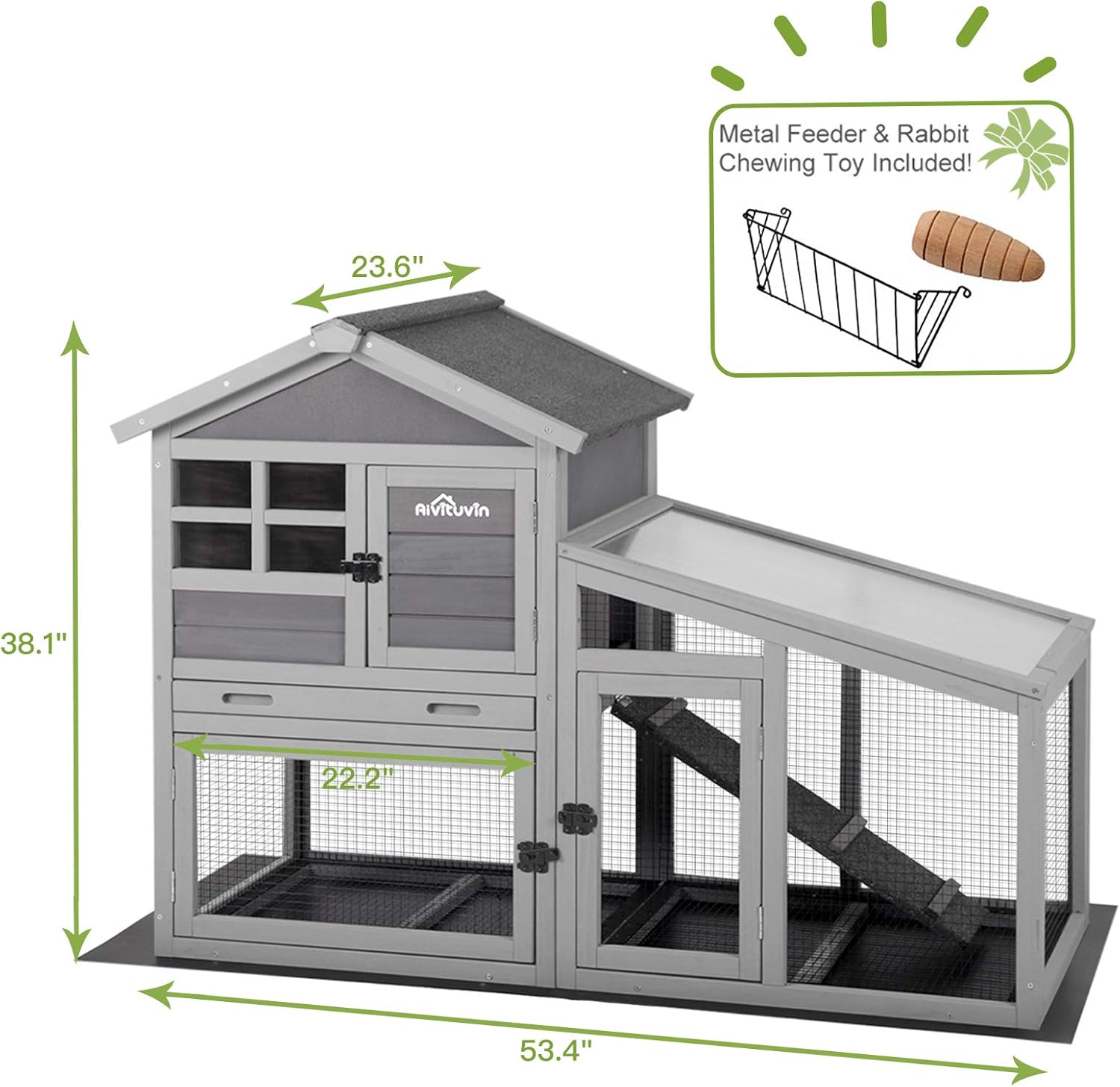 Buy Gutinneen Rabbit House Indoor Outdoor Rabbit Hutch with Ventilation