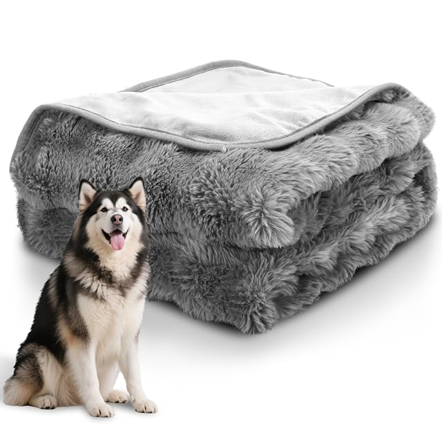 Nobleza Manta Impermeable Perro, Manta Suave de Felpa para Perros, Gatos, XXL 200 x 150 cm, Reversible