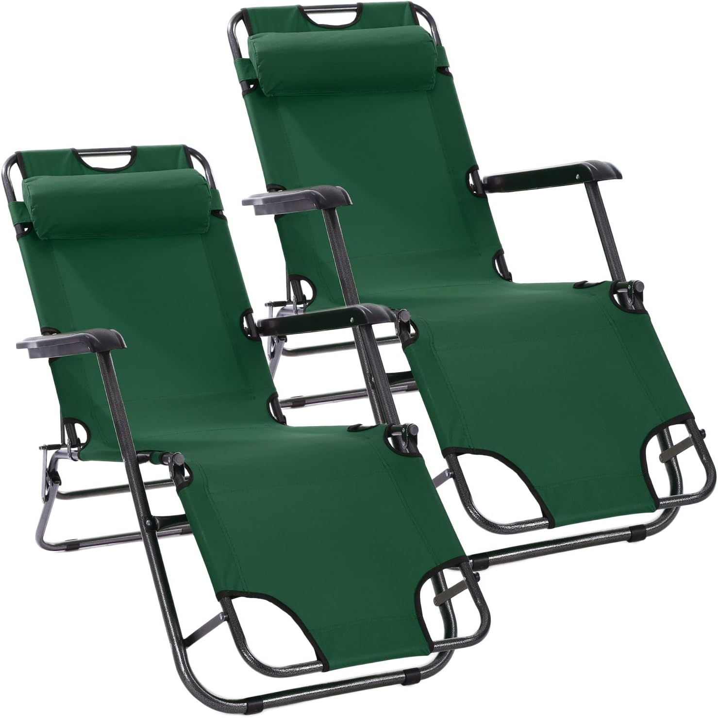 2pcs Zero Gravity Chair, Folding Recliner Lounge Chair for Patio, Yard, Garden
