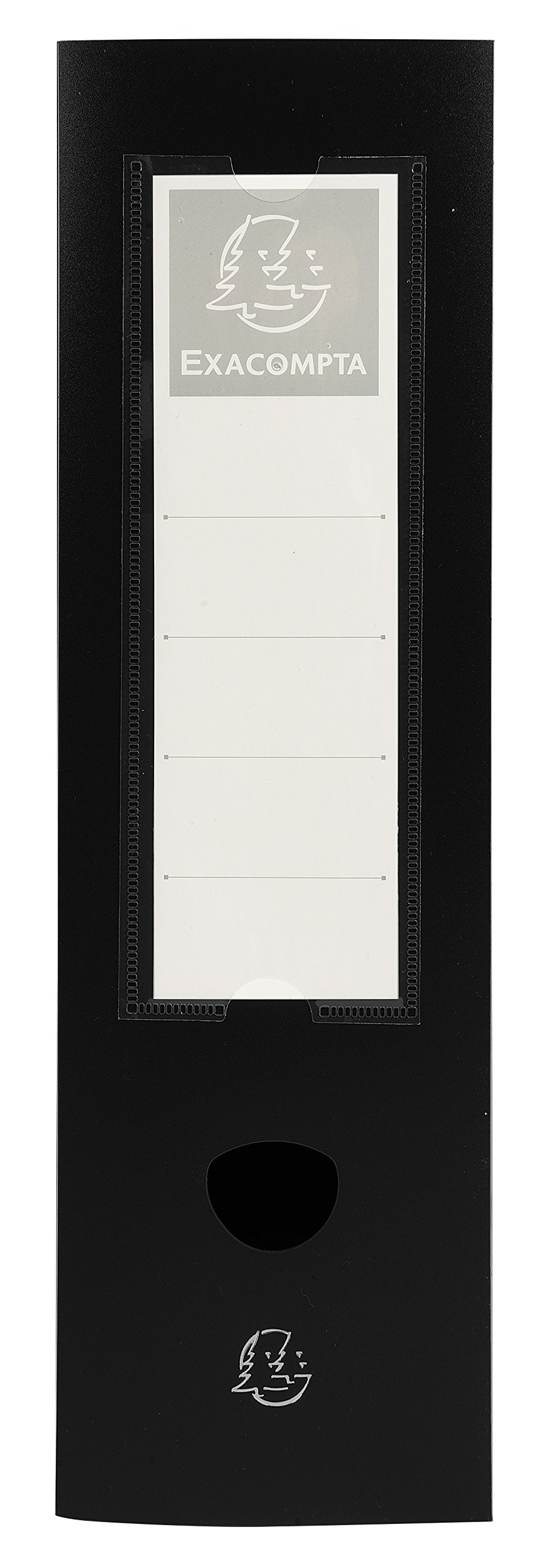 Exacompta - Ref. 59631E - Box of 10 snap-on filing boxes 60mm back 7/10th opaque polypropylene - black, Pack of 10 - Image 2