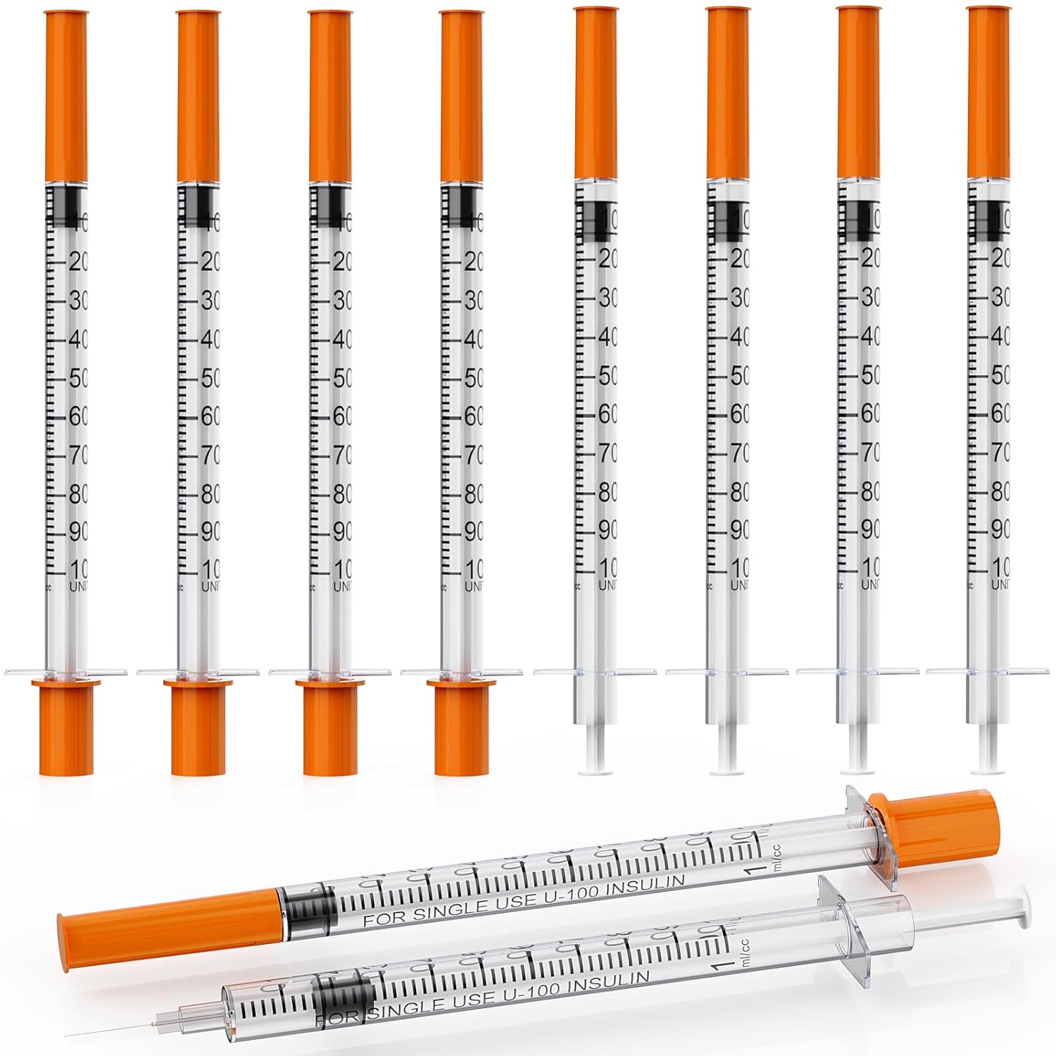 U-100 1cc with 30G 1/2 Inch Syringes, Individually Packed, Pack of 100
