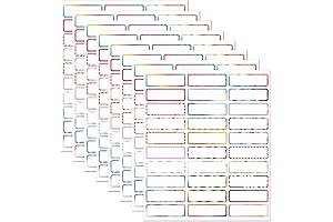 8 Sheets Kids Label Stickers| 240 pcs "Hello My Name is" Easy...