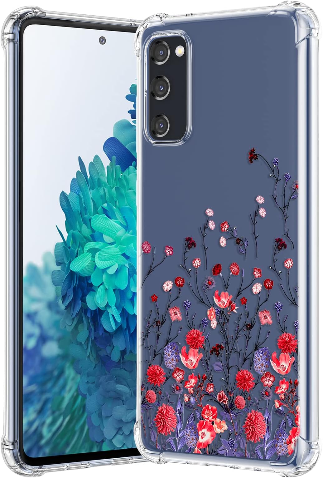 Huawei P30 Lite Cover - Floral Series - Design 5 - Pink & White - View #2