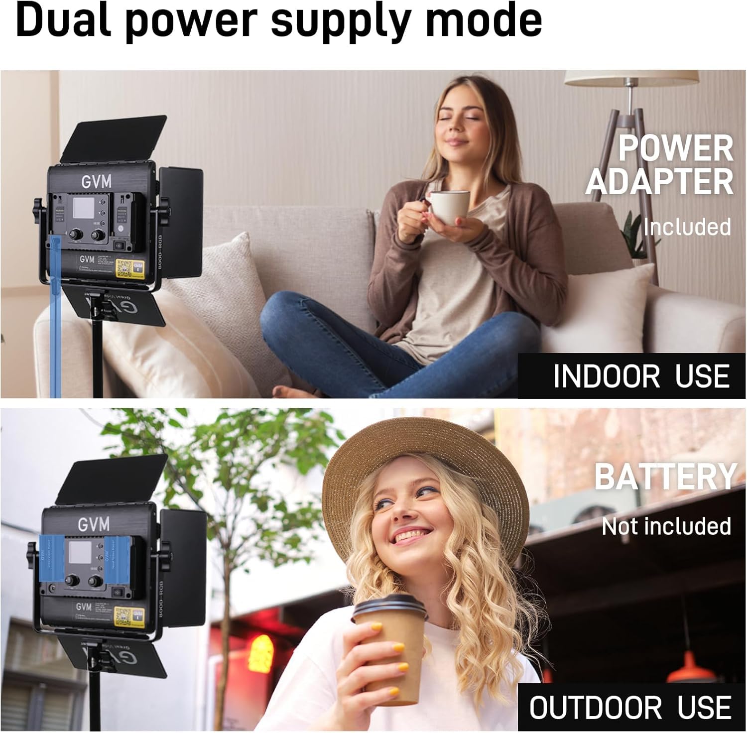 GVM 800D III LED Videoleuchte mit Stativ, RGB, 3200K–5600K Studilicht Fotografie Licht Panel,6X Helligkeit, 19500Lux/0,5m Fotolicht Dauerlicht für Foto Film, 20 Szenen, CRI97+ App-Steuerung (1Pack)