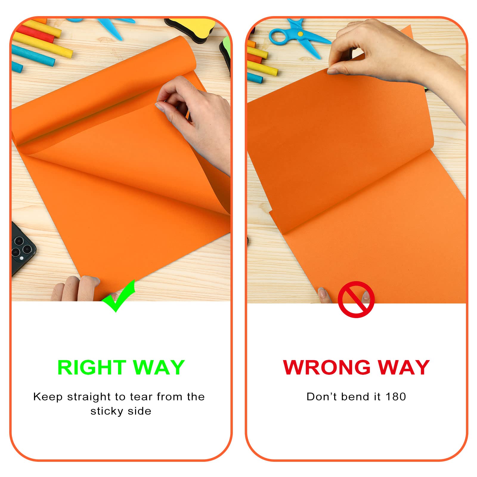 Zubebe Jumbo-Haftnotizen, 27,9 x 27,9 cm, leuchtende Farben, große selbstklebende Notizblöcke, quadratisch, für Büro, Zuhause, Schule, 25 Blatt