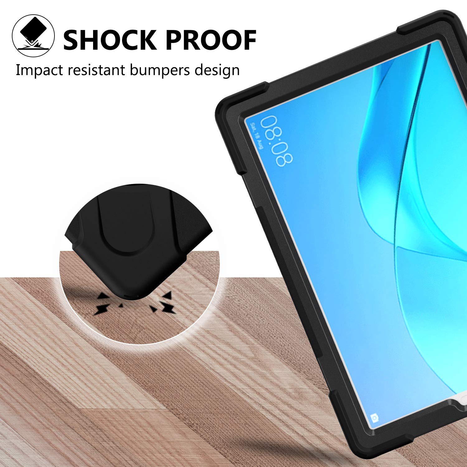 Robuste 3-in-1 Schutzhülle Für Huawei MediaPad M5/M5 Pro 10,8 Zoll – Mit Schultergurt, Drehbarem Standfuß & Stoßfestem Design