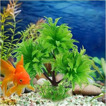 Aquarium Plants Artificial Plants Aquatic Plastic Grass Simulation Trees Landscape Easy To Maintain Fake Seaweed(Green)