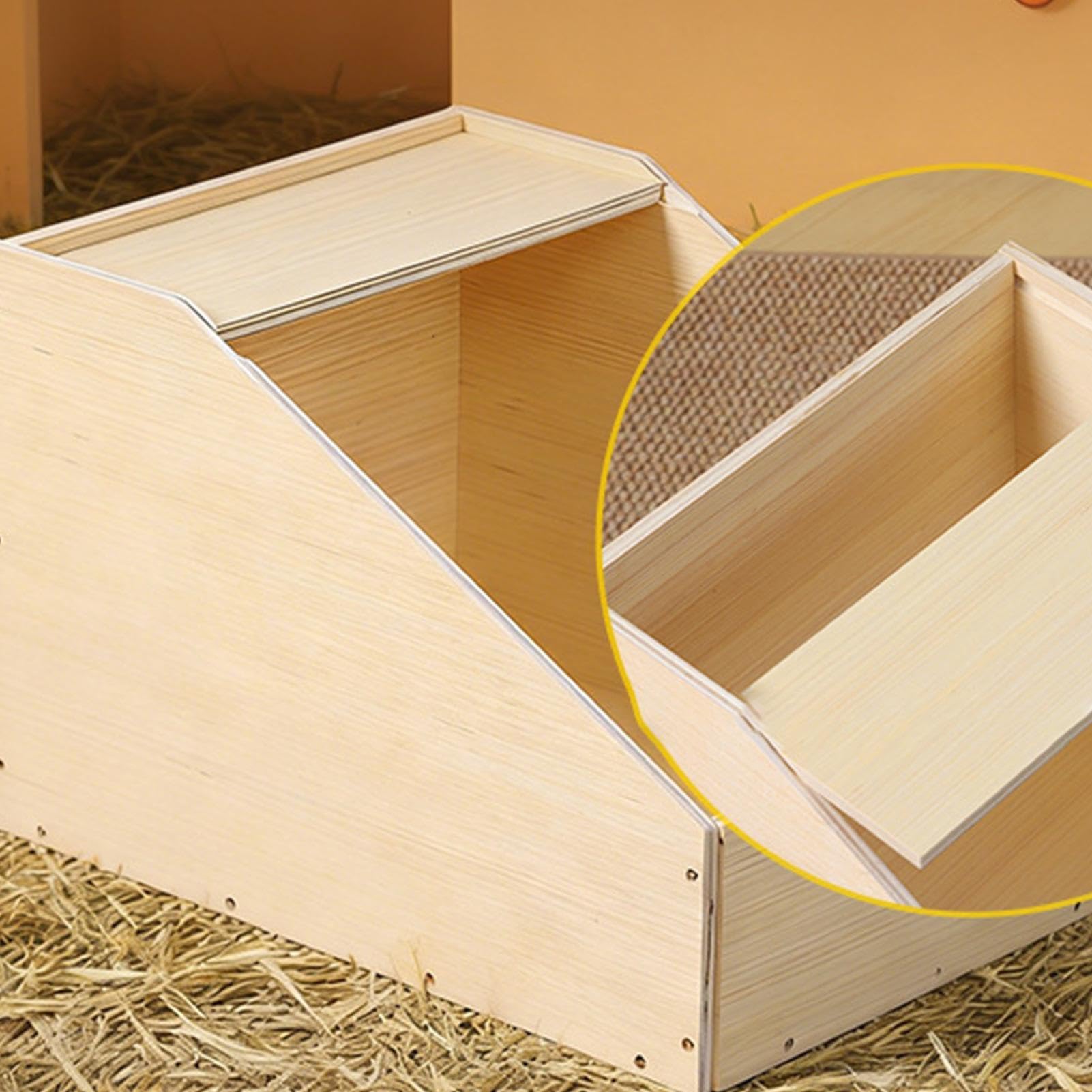 Casita Fabricada para Conejito Dentro De Jaula Cobertizo De Madera para | Jaula Para Conejitos Para Gerbillos, Chinchillas, Hurones,