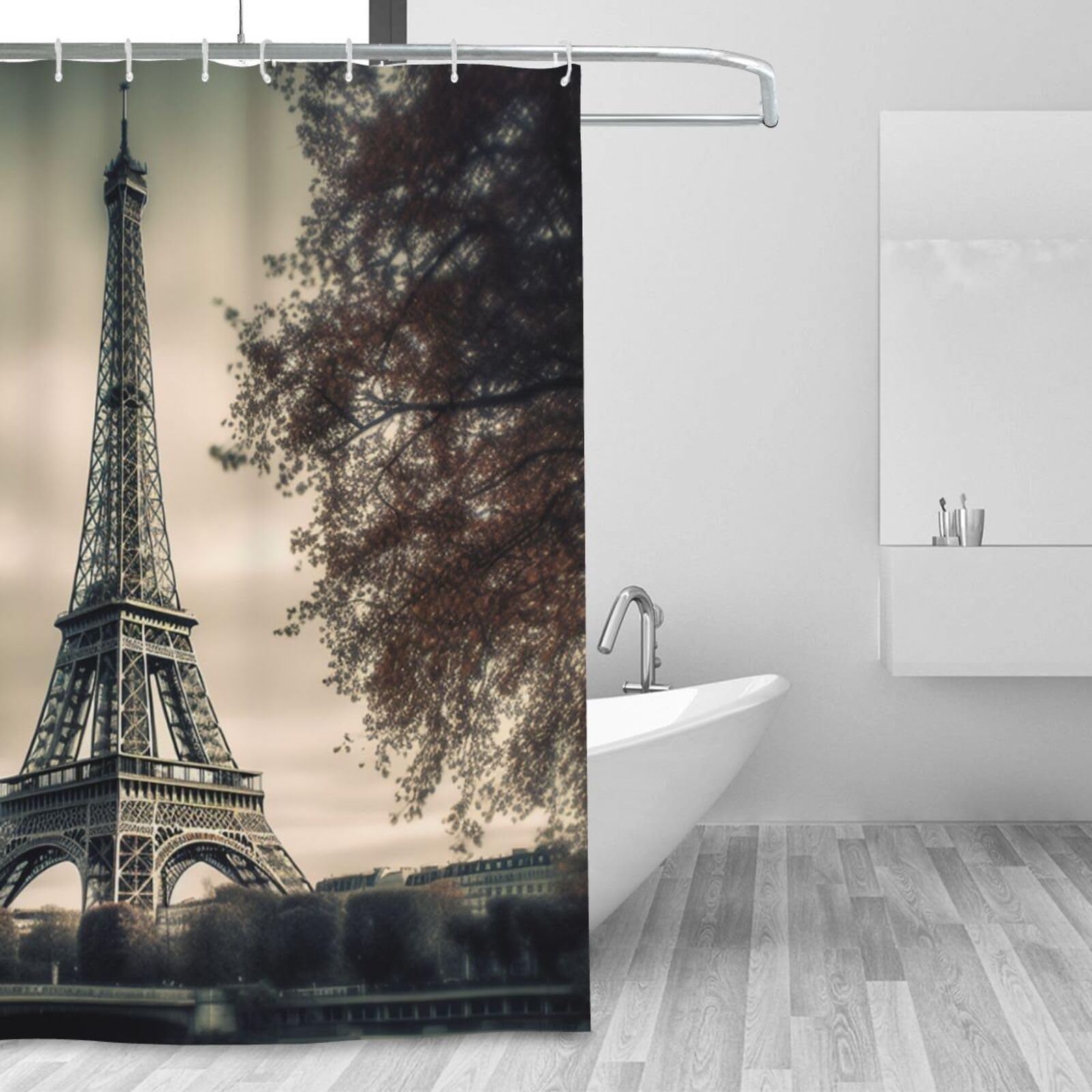 Rideau de douche moderne lavable pour stopper les éclaboussures de bain
