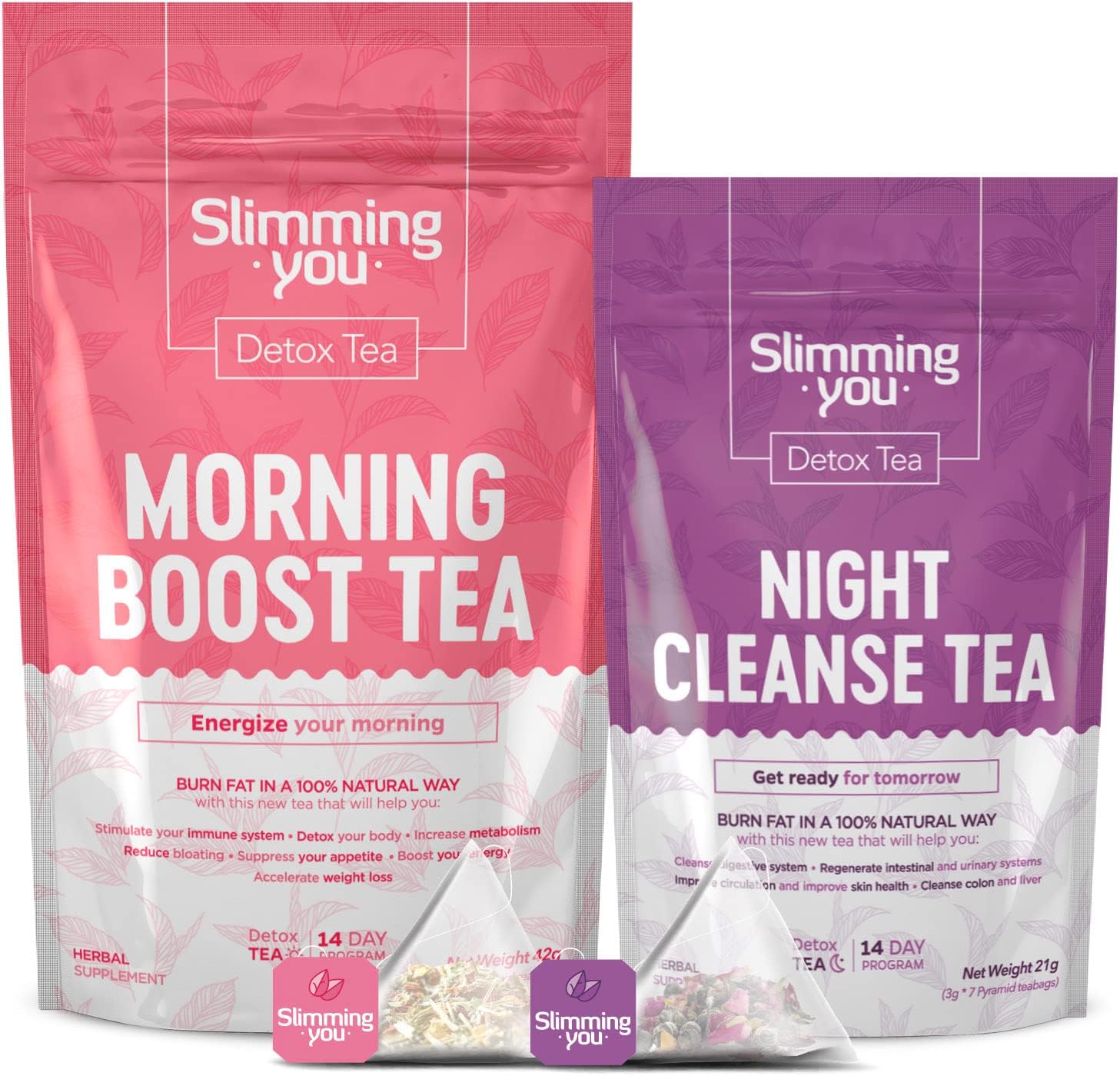 TAOISTEA 14-Day Detox Herbal Tea for Metabolism and Colon Cleanse