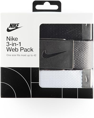 Miniatura 7 de Nike Paquete de 3 cinturones de tela de golf para hombre