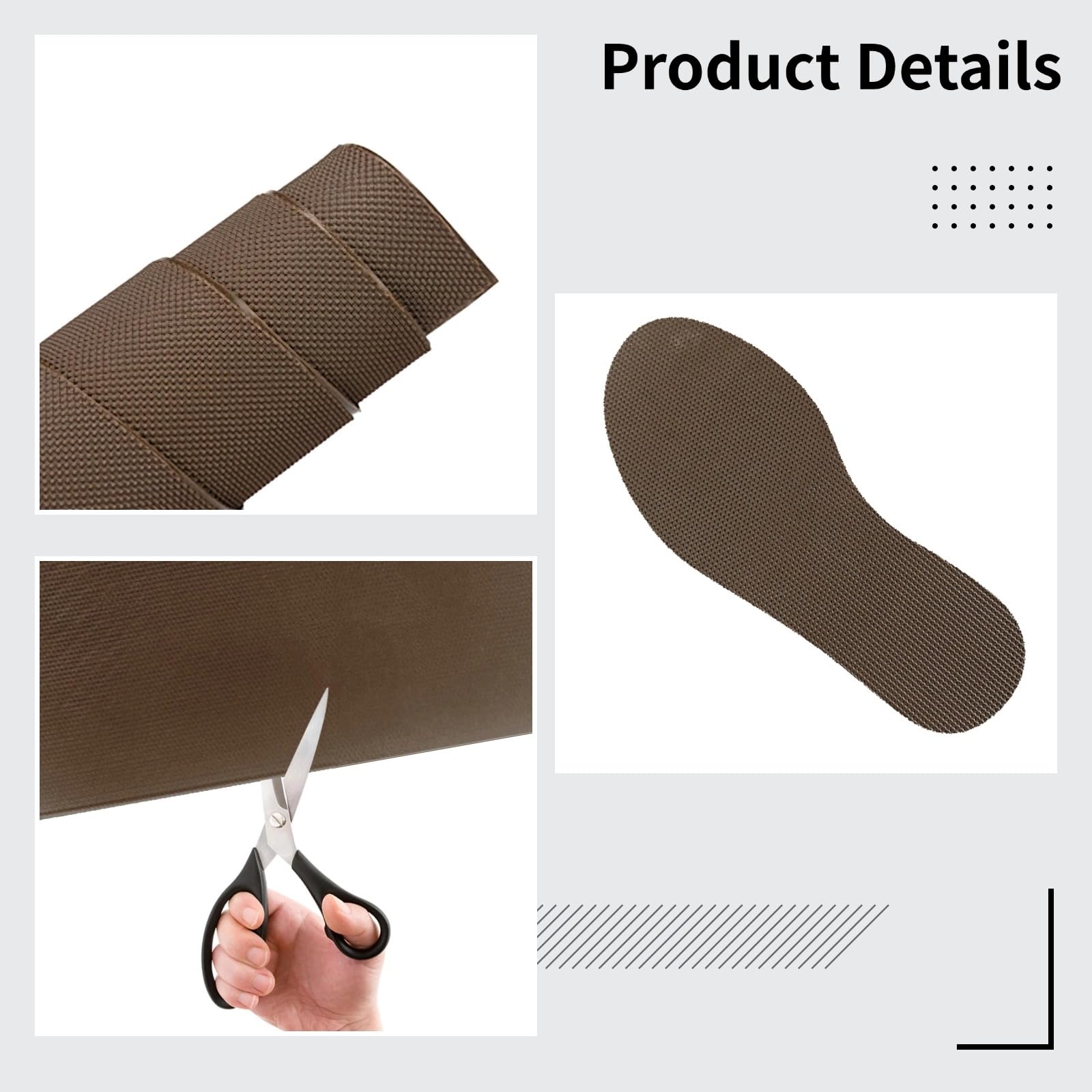 High-Heel-Sohlenschützer mit strukturierter Oberfläche, rutschhemmende Gummi-Grip-Pads für Damenschuhe, Schutzaufkleber für die Vordersohle, Schuhreparaturzubehör für Absätze