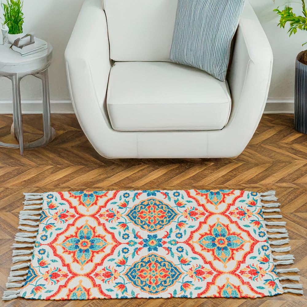 Handmade Printed Rug - Washable & Sustainable -17 Handmade Printed Rug - Washable & Sustainable -17