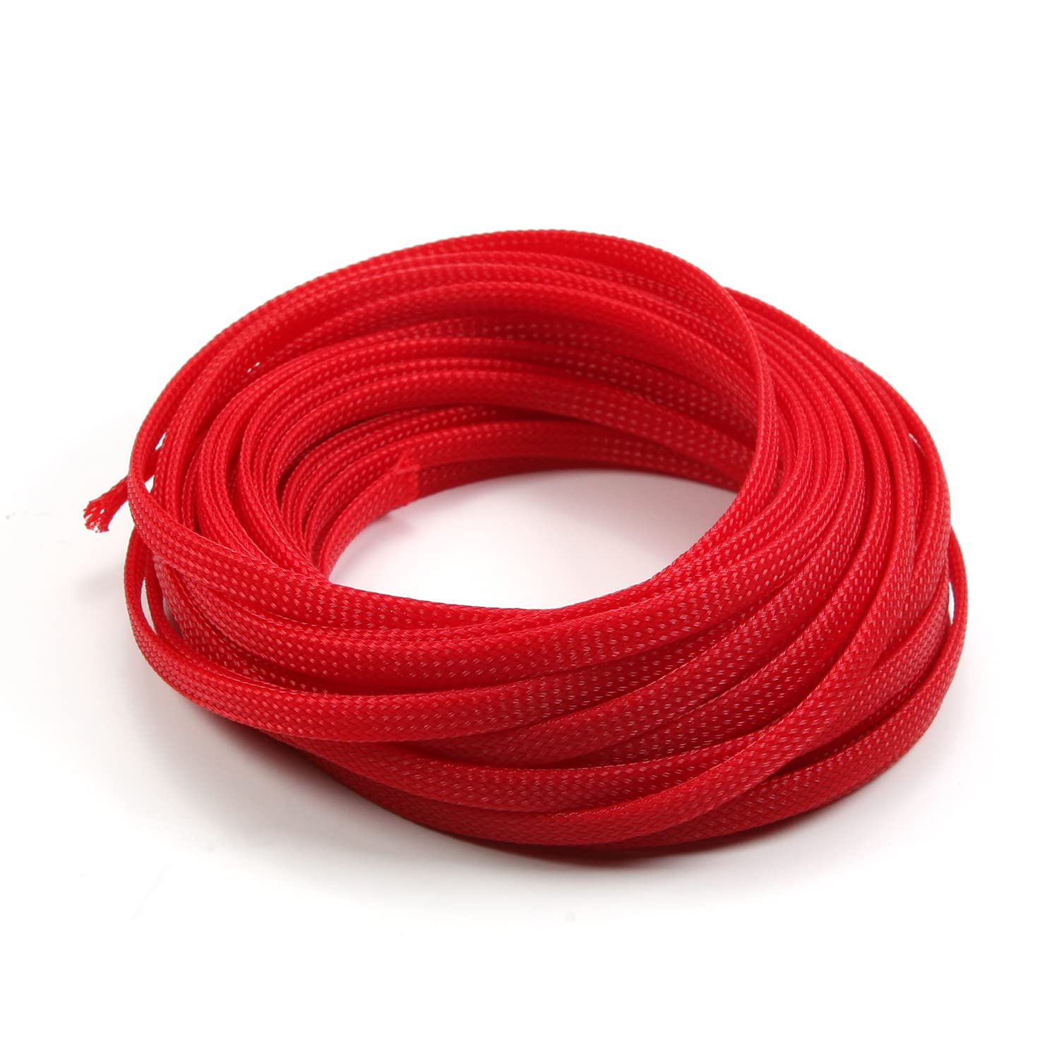 Othmro 1pc Cable Management Sleeve, Braided Cable Tidy Red, 10m Cable Organizers Cable Protector Wire Tidy for TV/PC USB Cable, Width 6mm — image 1