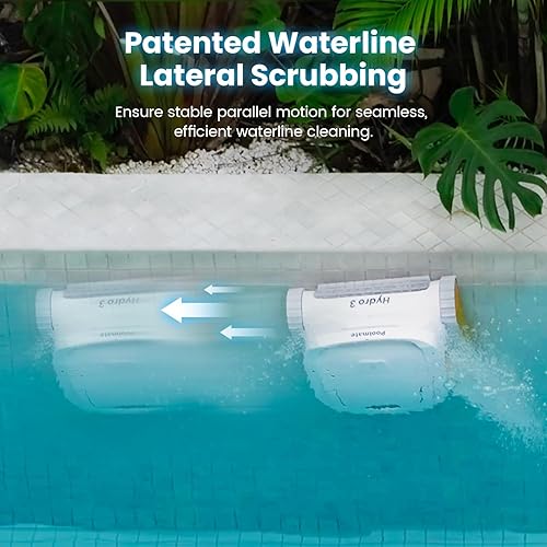 Miniatura 7 de Hydro3 - Limpiador robótico de piscina, aspiradora de piscina inalámbrica de 150 W para piscina enterrada/sobre tierra máximo de 861 a 1070 pies