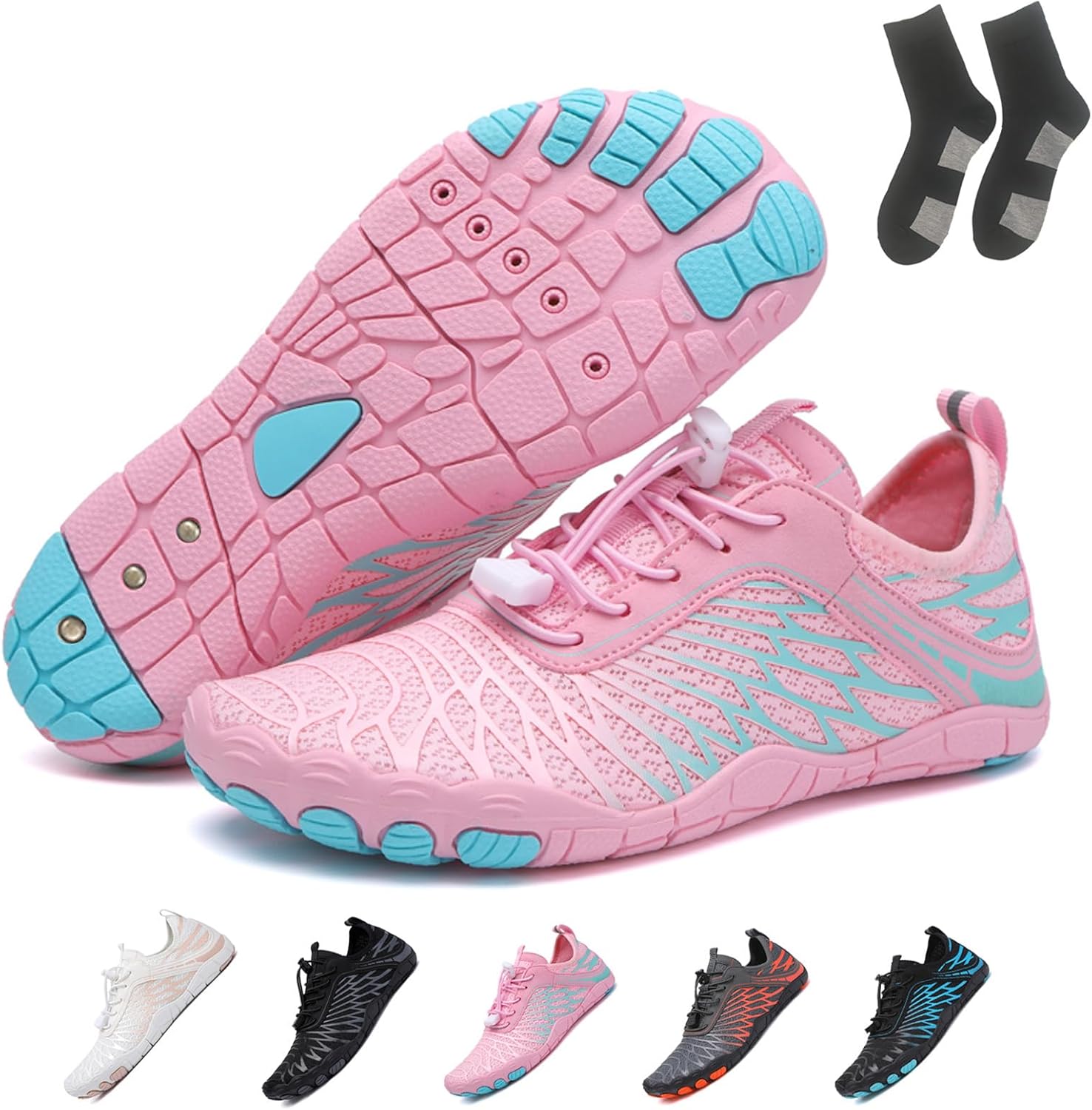 CLOUDEMO Grounded Footwear for Women Men, Grounded Footwear Barefoot Shoes with Copper, Comfortable Lightweight Non-Slip Barefoot Shoes Wide Toe Box Zero Drop