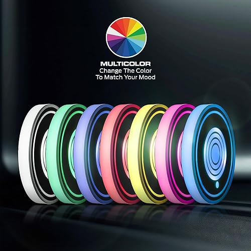 Miniatura 3 de Monster - Luces LED multicolor para portavasos de automóvil, paquete de 2 posavasos inteligentes que cambian de color, sensores inteligentes Xtreme