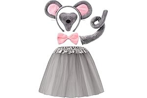 Geyoga Girls Mouse Costume Set Costume Tutu Skirt Set Mouse Ears Nose...