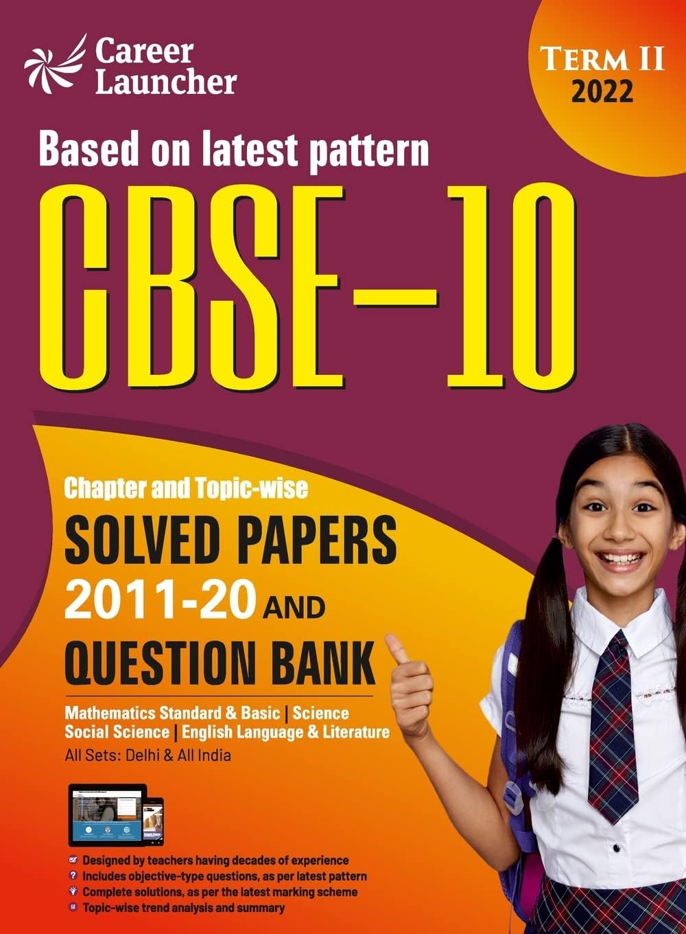CBSE Class X 2022 Term II Chapter and Topic-wise Solved Papers 2011-2020 & Question Bank Mathematics | Science | Social Science | English Paperback – 28 December 2021