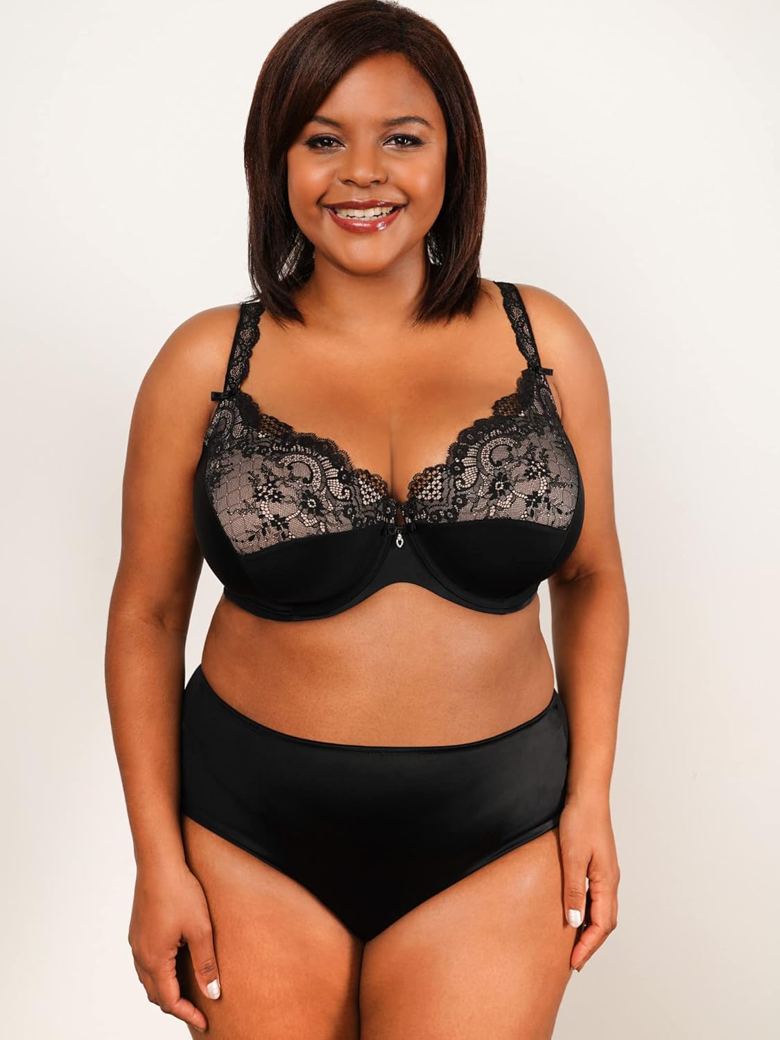 Curvy Couture Womens Tulip Strappy Lace Push-up Bra - Image 5