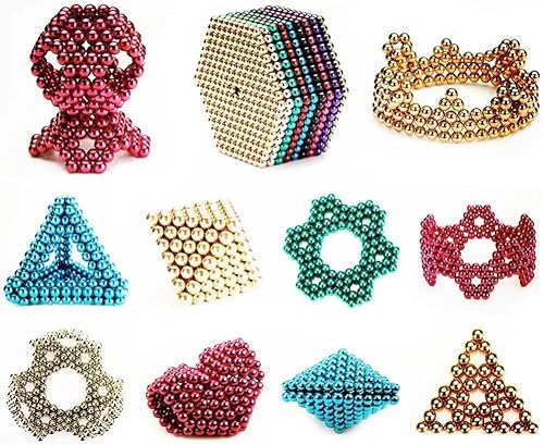 Miniatura 2 de Juego de 1000 accesorios de rompecabezas para adultos, adolescentes, alivio del estrés, imán-cuentas, juego de masilla, juguetes de oficina, bolas