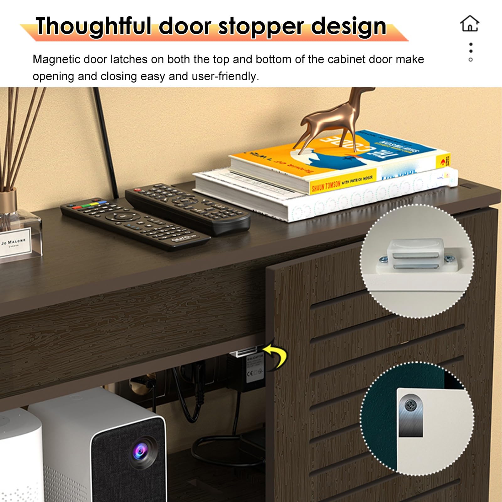 WLAN Stand Router-Aufbewahrungsschrank,Router-Regalkastenschrank Mit Schranktür,Magnetisches Türdesign,Multifunktional Router Aufbewahrungsbox Für Büro Und Haus,unsichtbare Aufbewahrung