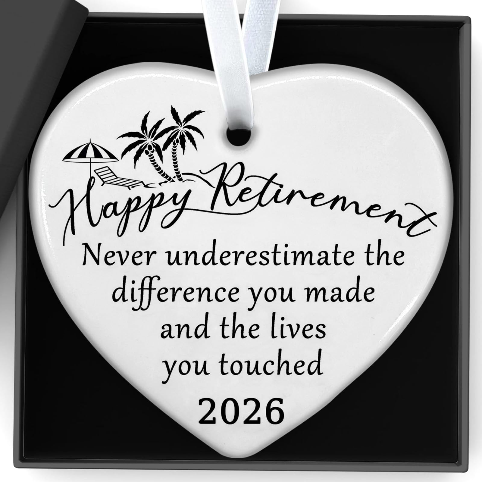 Retirement Gifts for Woman,Never Underestimate The Difference You Made and The Lives You Touched Ornament Happy Retirement Appreciation Gift for Retired Women Coworker Teacher Friend Mom Boss Nurse