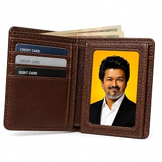 Magizhchi - Thalapathy Vijay Tamil Nadu CM Wallet Card | Premium PVC Pocket Card | 5.4 x 8.4 cm | 200 Micron Synthetic Non-Tearable Print | Collectible Fan Card | Pack of 1