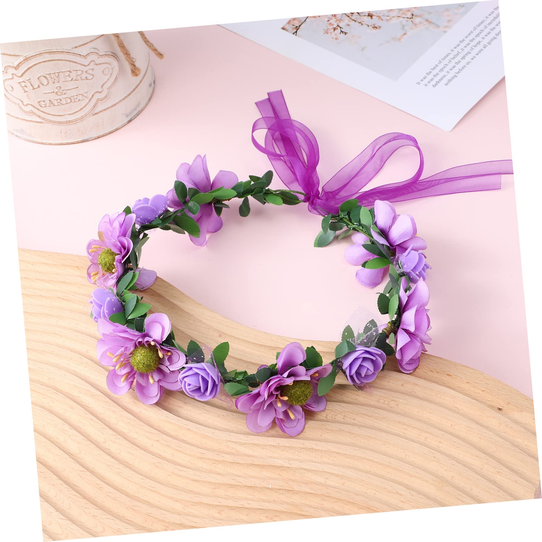 FRCOLOR 8 Stk Blumen Stirnband blumenkränze fürs haar hair toppers for women wedding hair accessories Hochzeit Stirnband Braut Blumengirlande Tiara künstliche Blumenkronen Stoff