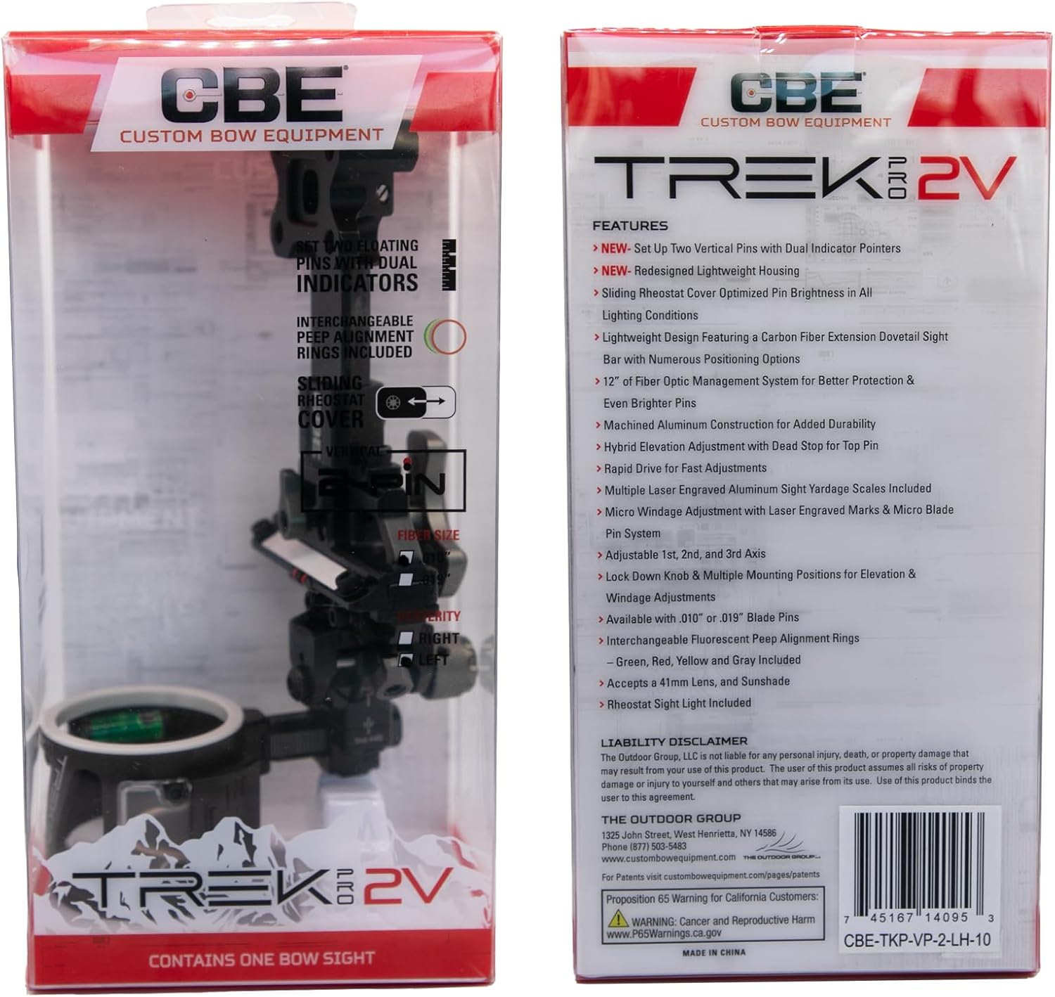 CBE Trek Pro, Vertical Pin, 2 Pin, 010, LH