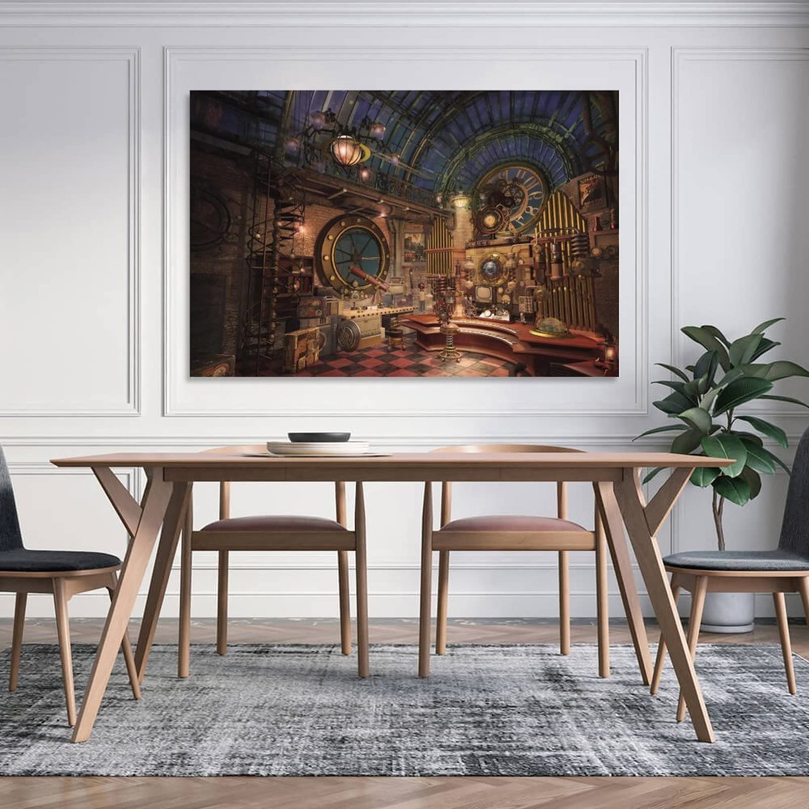 Steampunk Lab Poster Canvas Wall Art Decoration Prints for Living