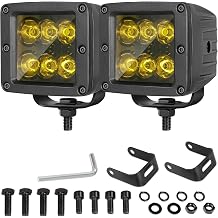 Amber CREE LED Pods, 2026 Upgraded 3 Inch LED Yellow Fog Light Pods Ditch Lights for Truck UTV ATV SUV Boat 2Pcs
