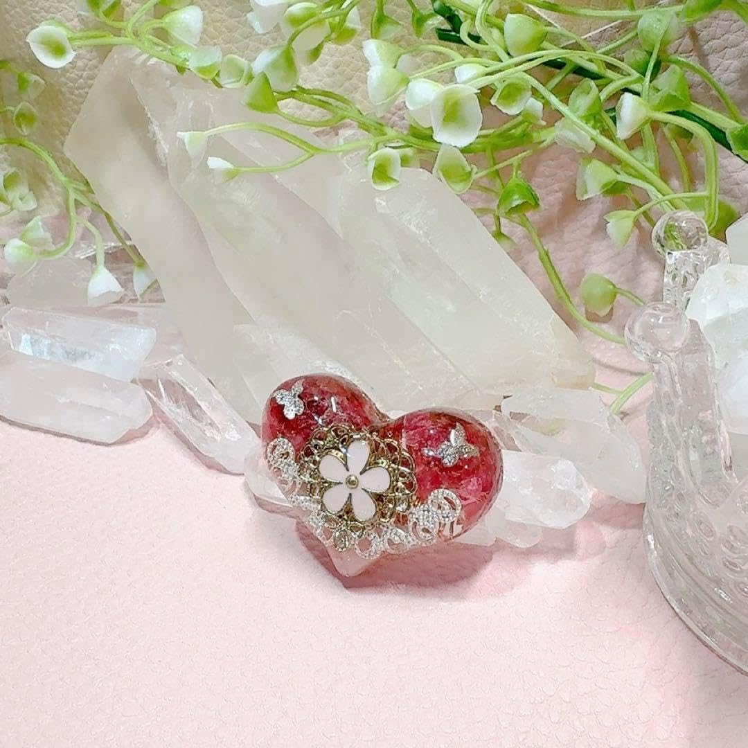 癒しのオルゴナイトピンクトルマリン＋ソープストーンのハート型 癒し