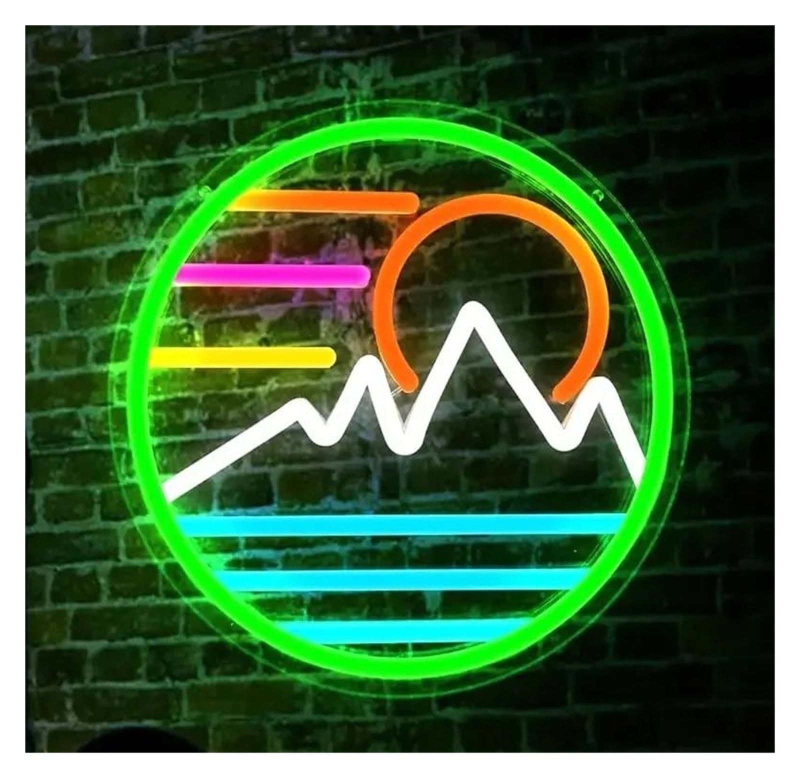 LEMST Signs Lamp Sunrise Sunset Neon Signs Shape for Surf Room Bedroom Living Room Bar Game Room Wall Decor 30x30cm