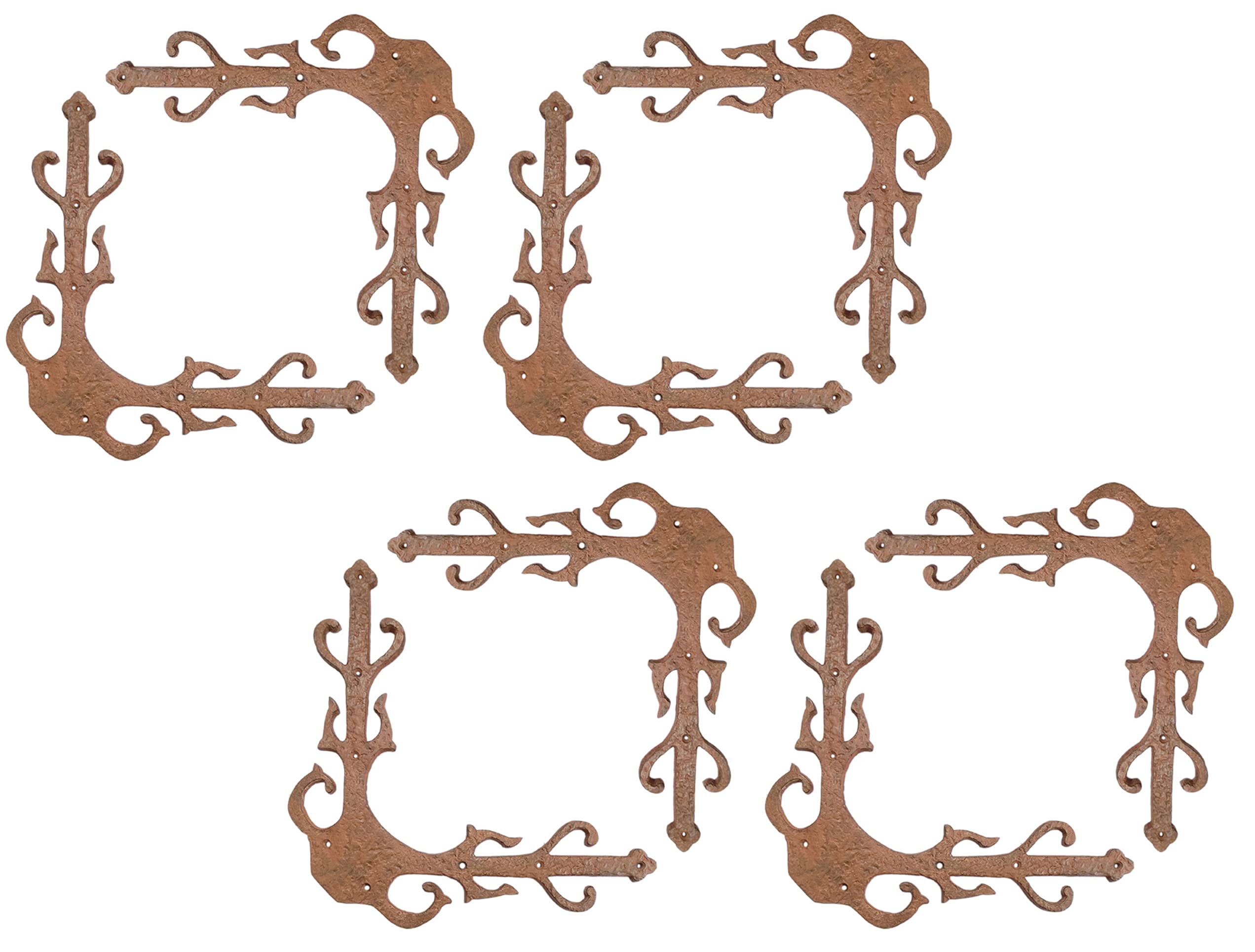 Adonai Hardware Gozan Decorative Antique Iron Dummy Corner Door Strap/L-Bracket (Supplied as 2 Pieces per Pack) - Black Powder Coated — Amazon image 7