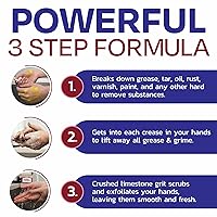 Vista 4 de Jabón de manos industrial – Limpiador de manos arenoso resistente para mecánicos, trabajadores de la construcción y más – Elimina grasa, aceite