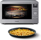 Panasonic NN-CD58RSEPG Friggitrice ad Aria e Forno a Microonde Combinato 4in1 da 27 L, Inverter da 1000W, Grill da 1300W, Convezione, Airfryer, 19 Programmi Automatici, Manopola, Acciaio Inossidabile - 1