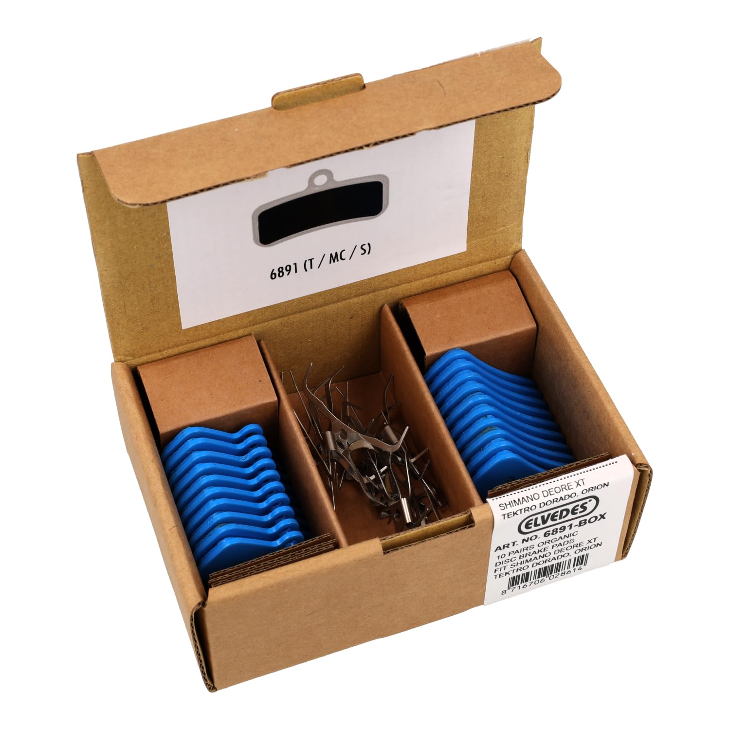 10 Paires de Plaquettes de Frein Organique pour Shimano BR-M640/810/820/9120, Tektro Dorado 4P/Orion4+2P(for)/Orion 4P en TRP (G-Spec) Quadiem/G-Spec Slate/Slate T4/(E-) Zurich