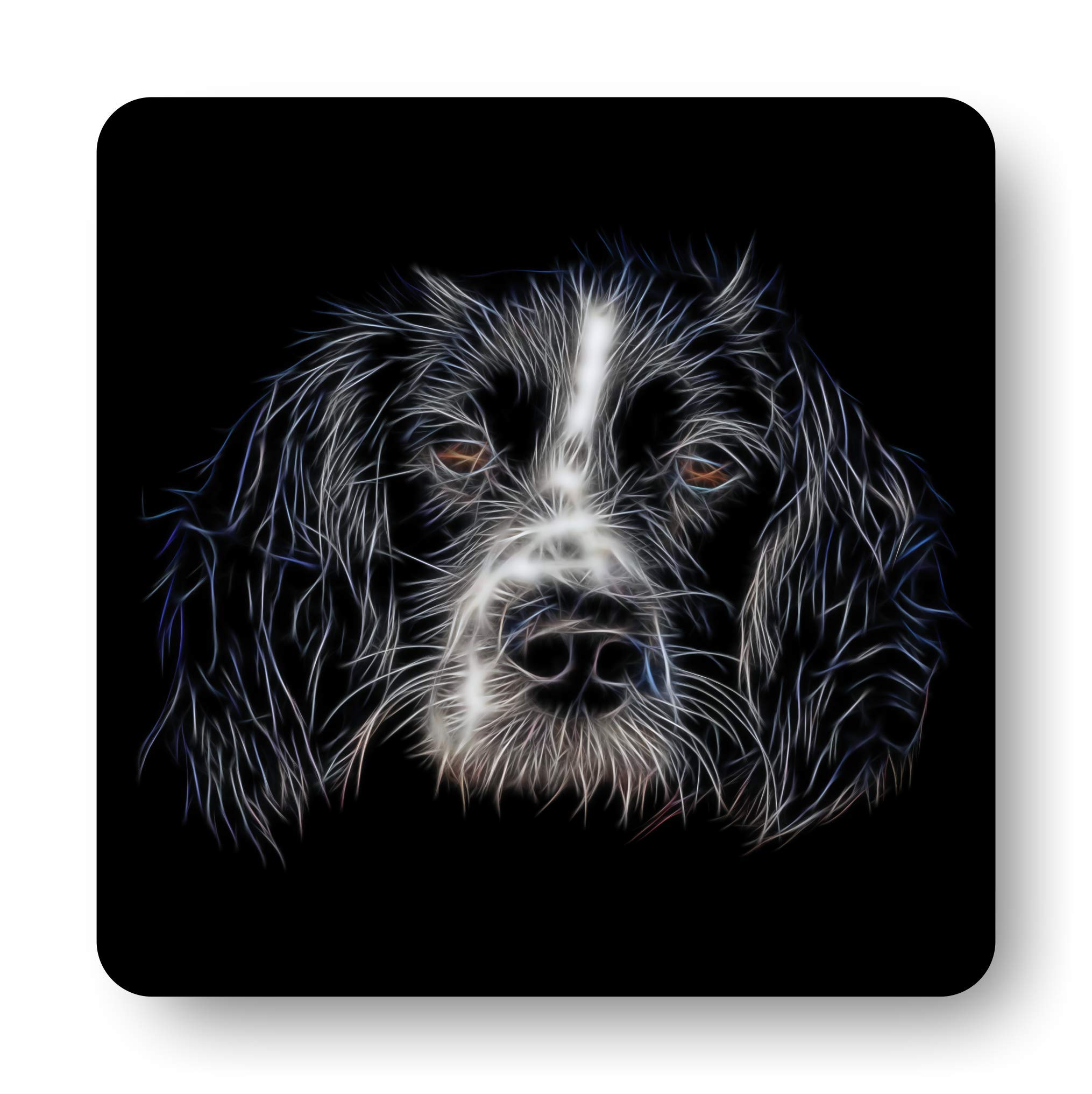 Fractal Artworks Sprollie Coaster with Fractal Art Design #1-1. Perfect Dog Owner Gift.
