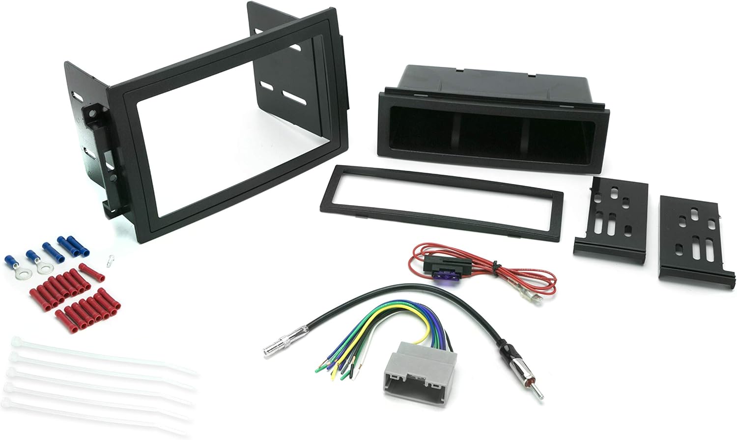 Scosche CR1289B Compatible with 2005-08 Chrysler / Dodge / Jeep ISO Double DIN & DIN+Pocket Dash Kit, models w/Nav