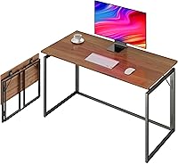 ALAWOODER 31.5" Folding Desk No Assembly Required - Compact Wood Top Foldable Table for Small Spaces, Home Office, Study