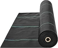 VEVOR 6x100FT Heavy Duty Weed Barrier Landscape Fabric - Woven PP Weed Control Mat for Garden, Driveway, Geotextile Black