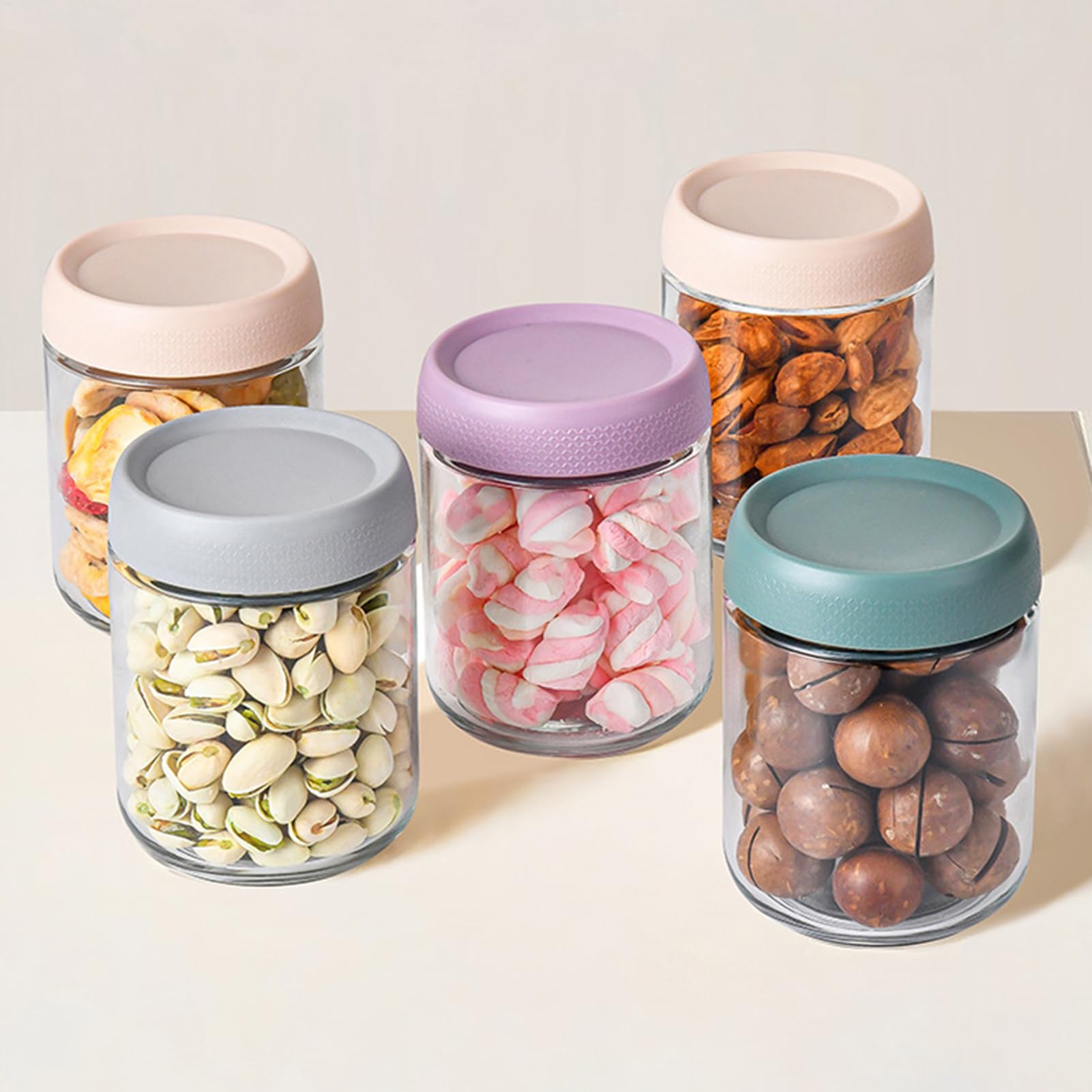 Pots À Yaourt Avec Couvercles Lot de 4 Bocaux en Verre Grands Ouverts