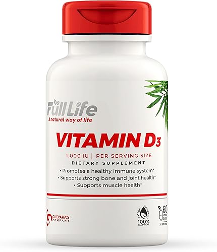 Miniatura 7 de Full Life Reuma-Art X - Suplementos de fuerza y vitamina D3 - Suplemento de apoyo articular - Reuma-Art X Strength 90 cápsulas - Vitamina D3 60