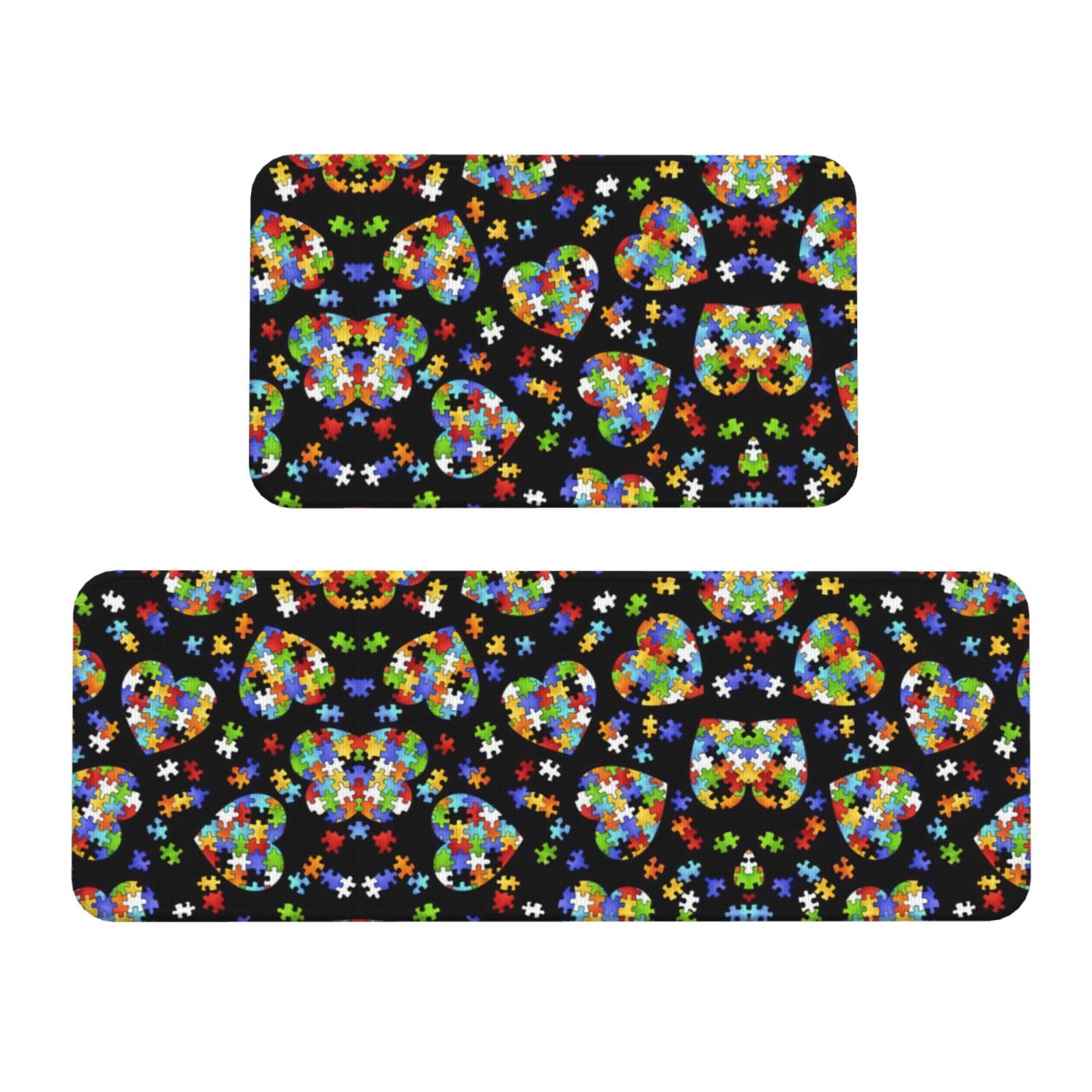 Tapis de sol antidérapants pour la sensibilisation à l'autisme et entrée de restaurant